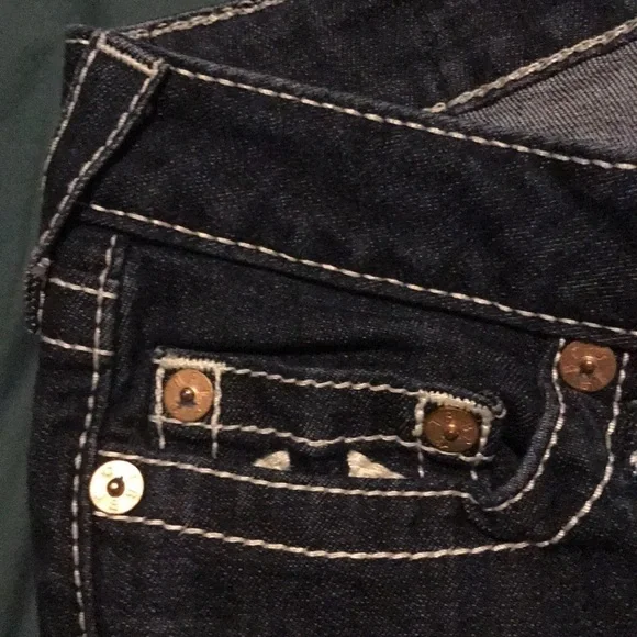True Religion Straight Leg Dark Wash Jeans 28 - Picture 6 of 7